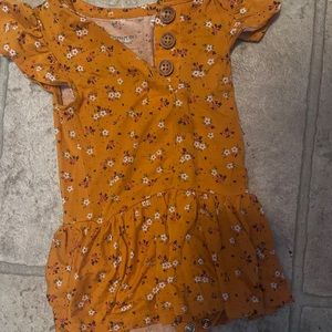 Posh peanut floral twirl bodysuit dress size 6 12 months